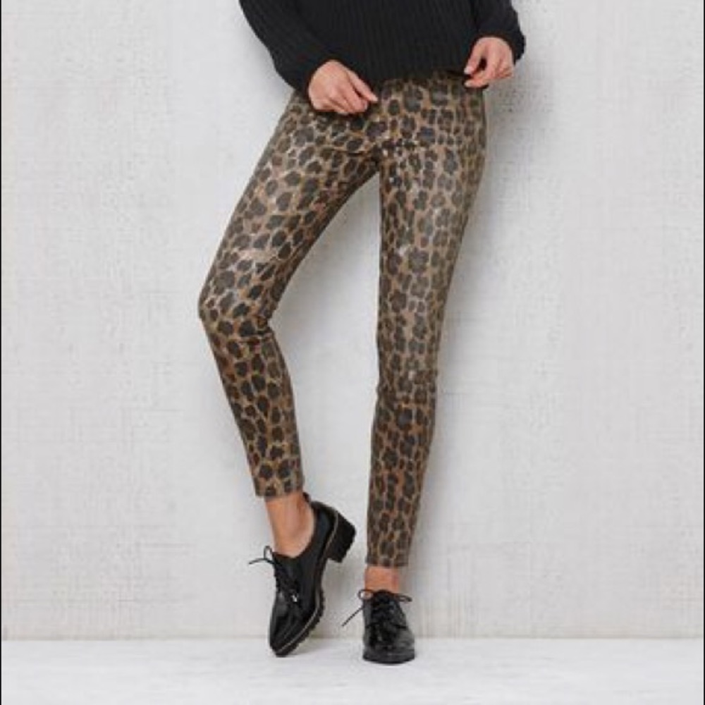 Pacsun mid rise skinniest leopard
